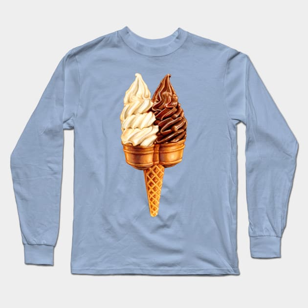 Soft Serve Twin Cone Long Sleeve T-Shirt by KellyGilleran